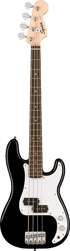 Squier Mini P Bass Laurel Fingerboard Electric Bass Guitar - Black-Black image 1