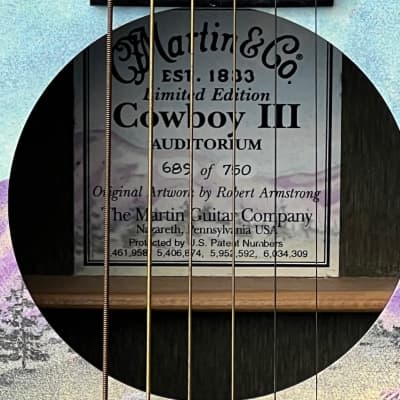 Martin Cowboy III 2020 really cool Limited Run w/Cowboy Scene w/Chris Martin on Horseback. image 9