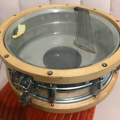 1971 Ludwig No. 400 Supraphonic 5x14" 10-Lug Aluminum Snare Drum with Pointed Blue/Olive Badge 1969 - 1979 - Chrome-Plated OBO image 3