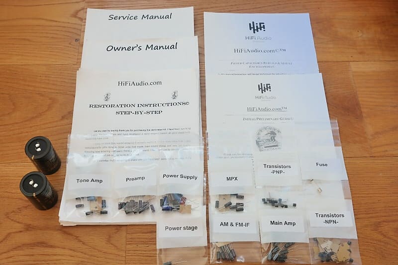 Kenwood KR-6200 restoration kit filter capacitor repair rebuild fix  			