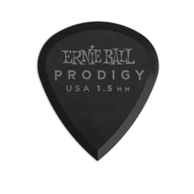 Ernie Ball 9200 Prodigy Mini Delrin Electric Guitar Picks, Black, 1.5mm (6-Pack) image 1