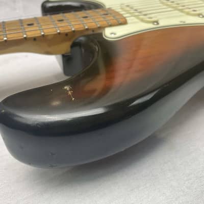 Fender USA Stratocaster Guitar with Case - changed saddles & electronics 1979 - 2-Color Sunburst / Maple neck image 14