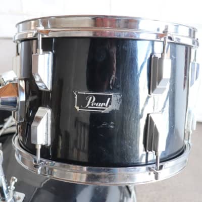 Pearl 3pc Drum Kit Set 22/16/12" Black Vintage 1980's image 2