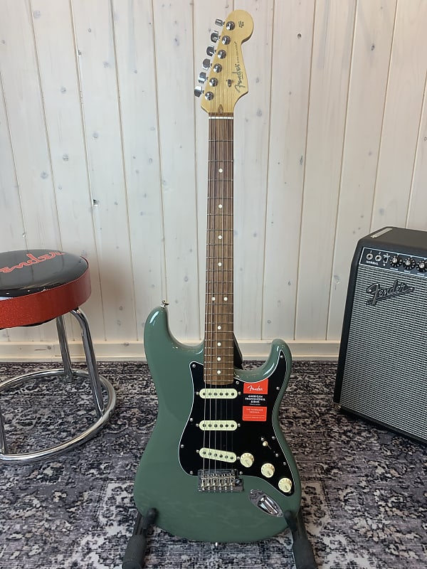Fender American Pro Stratocaster RW ATO 2019 Antique Olive image 1