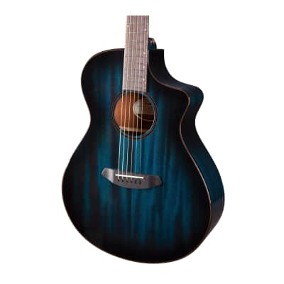 Breedlove Rainforest S Concert CE African Mahogany Soft Cutaway 6-String Acoustic Electric Guitar with Fishman Presys I Electronics (Papillon) image 5