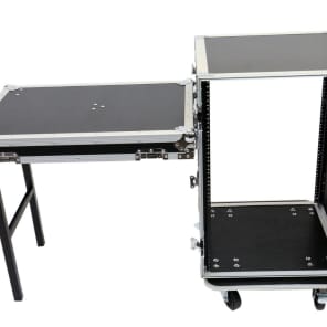 OSP RC16U-20SL 16 Space ATA Amp Rack Road Case w/ Standing Lid Table