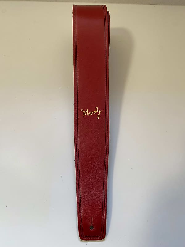 Moody Guitar Strap Blood Red/Black Suede Standard 2021 | Reverb