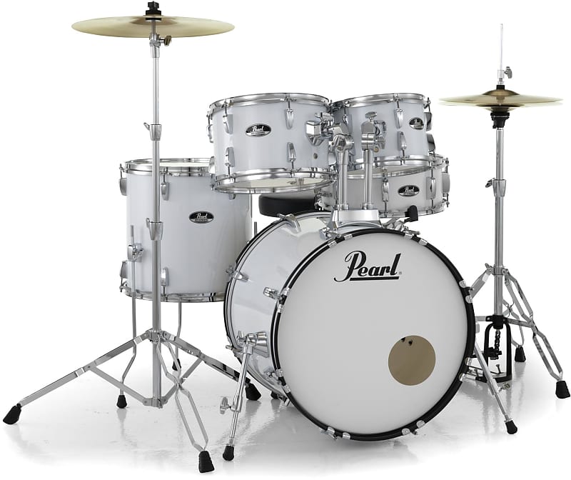 Pearl Roadshow RS505C/C 5-piece Complete Drum Set with Cymbals - Pure White (RS505C-PWd1) image 1