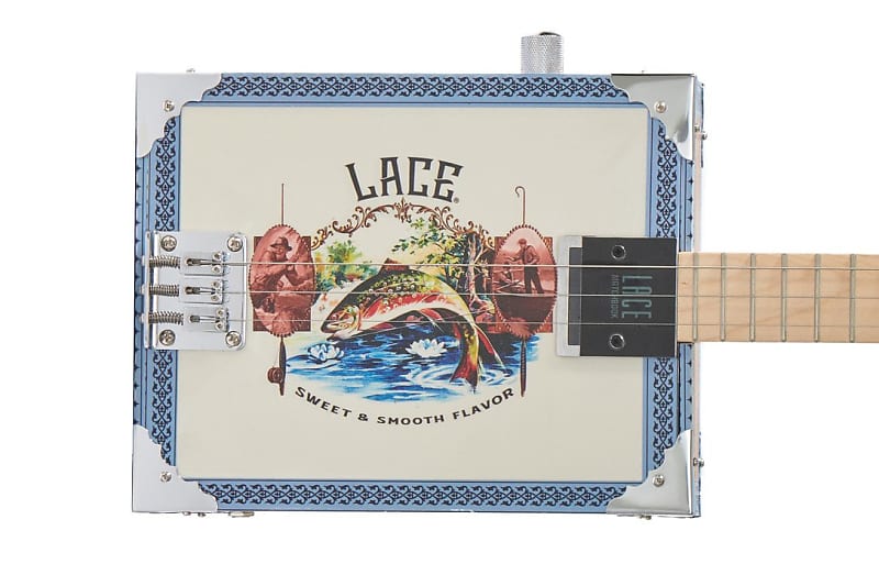 Electric Cigar Box Guitar Gone Fishing 3 String Right Hand