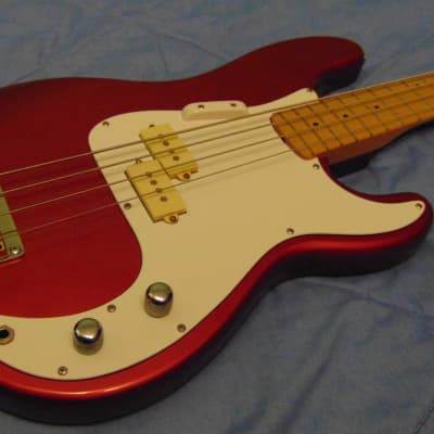Mako Traditional TPB-2 1980s Metalic Red Precision Style Bass Guitar image 1
