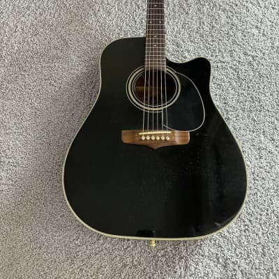 Fender La Brea California Series Black MIK Rare Vintage Acoustic Electric Guitar for sale