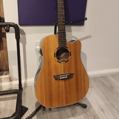 Washburn WLD20SCE Woodline 20 Dreadnought with Cutaway 2010s - Natural for sale