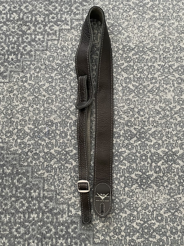 Fender Custom Shop Guitar Strap 2023 Black Leather Reverb
