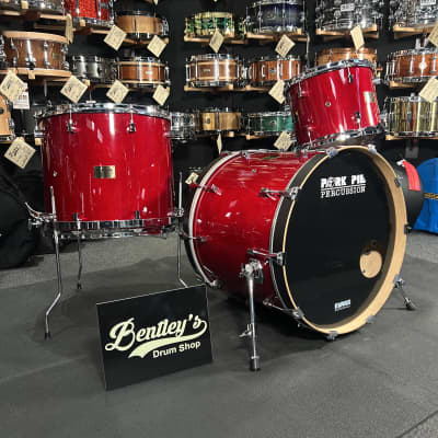 Pork Pie USA Custom 13/18/22" Drum Set Kit in Red Gloss Lacquer image 1