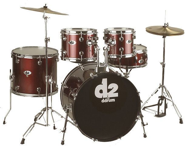 ddrum D2BR 5pc Drum Set with Cymbals and Hardware (10x8/12x9/16x14/22x18/5.5x14") image 1
