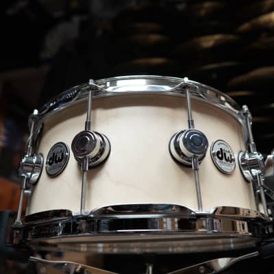 DW USA Collectors Series - Twisted Pure Maple Natural Satin Oil - 6.5 x 14" Snare Drum w/ Chrome Hardware (2023) image 4