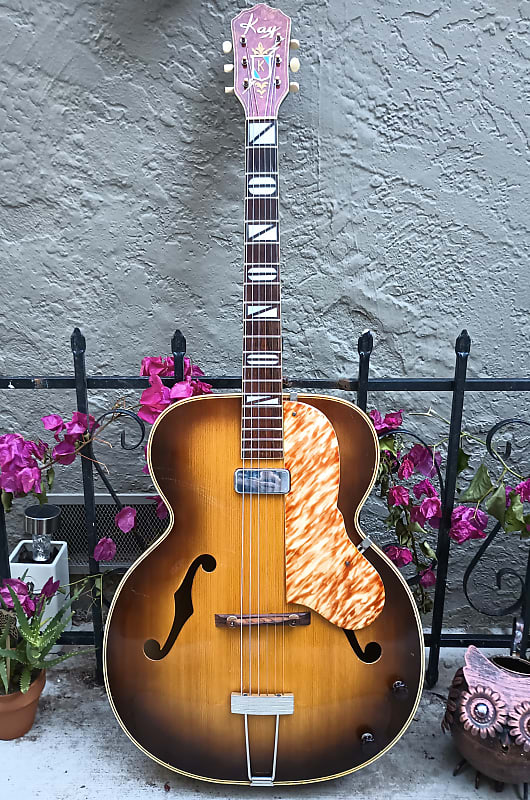 Vintage 1949 Kay Encore Model 160 Acoustic Electric Jumbo Reverb