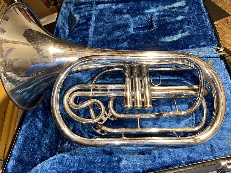Yamaha YHR-302MS Marching Bb French Horn - Silver-Plated image 1
