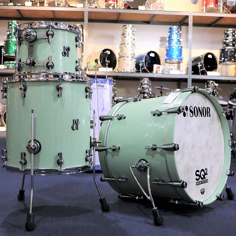 Sonor SQ2 Maple Mint Sparkle Shell Pack - 13,16,22