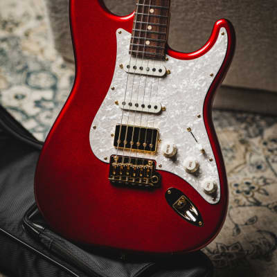 Suhr Classic S Dealer Select Limited Run - Candy Apple Red w/White Pearl Pickguard, Match Painted Headstock, Gold Hardware & SSCII System for sale