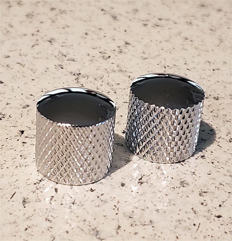 Quality Chrome Dome Knurled Guitar Knobs X 2 for Tele guitar. Reverb