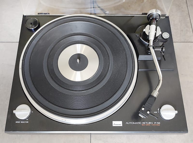 Vintage Sansui P-50 Semi Auto Turntable - Black | Reverb