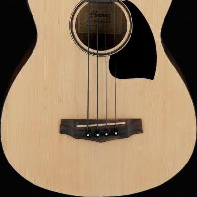 Ibanez Performance Acoustic Electric Bass Guitar, Laurel, Open Pore Natural, PCBE12OPN image 2