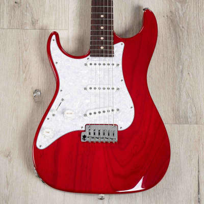Suhr Custom Standard Left-Handed Guitar, Indian Rosewood Fretboard, Trans Red image 2