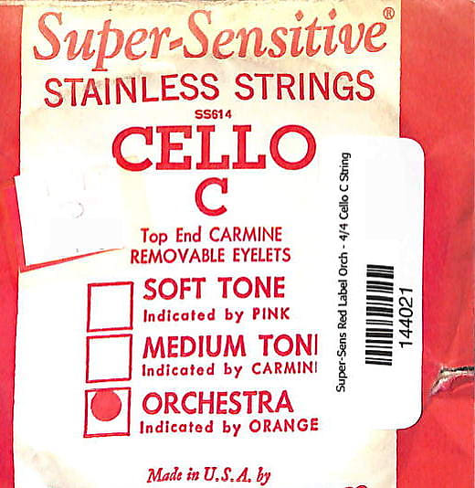 Super-Sensitive Red Label Orch - 4/4 Cello C String image 1