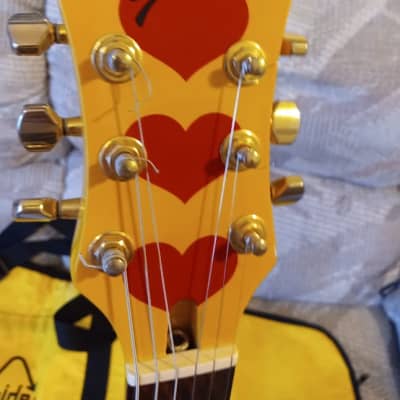 Burny Yellow Heart 2004 -YH-JR.X Yellow Mini Japan Hide Model | Reverb