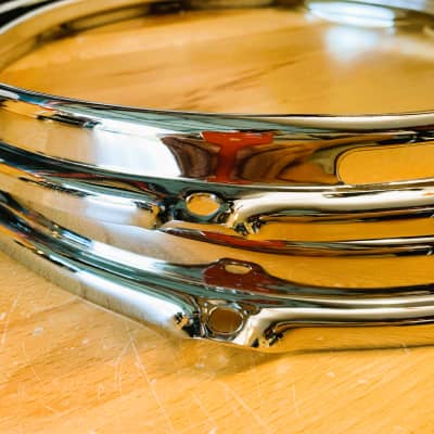 Snare Drum Stick Saver S-Hoops 14" 10-Lug 3mm, Pair - Chrome over Steel image 5