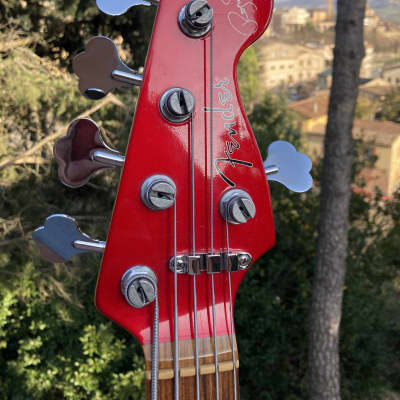 Fender Roscoe Beck Artist Series Signature Bass V 1995 - 2006 - Candy Apple Red for sale