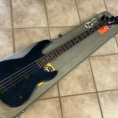 1987 Charvel 3B Bass Cobalt Blue MIJ Made in Japan Neck Thru w case image 2