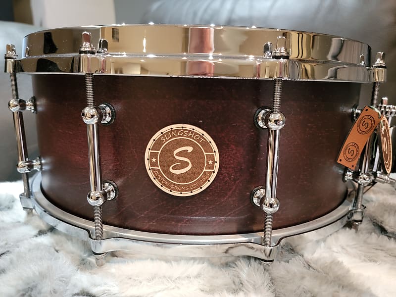 Slingshot Custom Drums 14x5.75 Birch Snare Drum 2021 Dark Cherry Lacquer