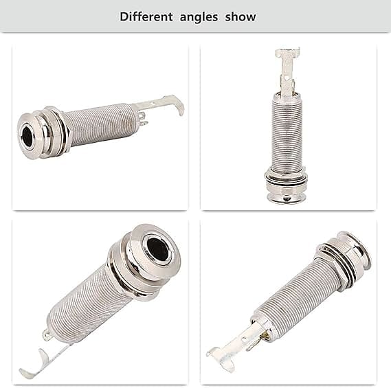 1/4 Inch End Pin Output Jack Socket Acoustic Guitar Stereo Reverb