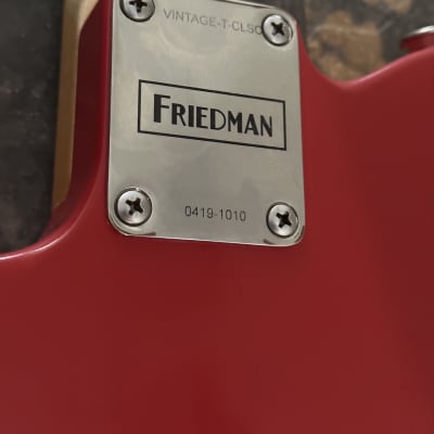 2020 NAMM Friedman Friedman Vintage-T Classic Dakota Red Inlay Binding, 7.32 lbs image 10