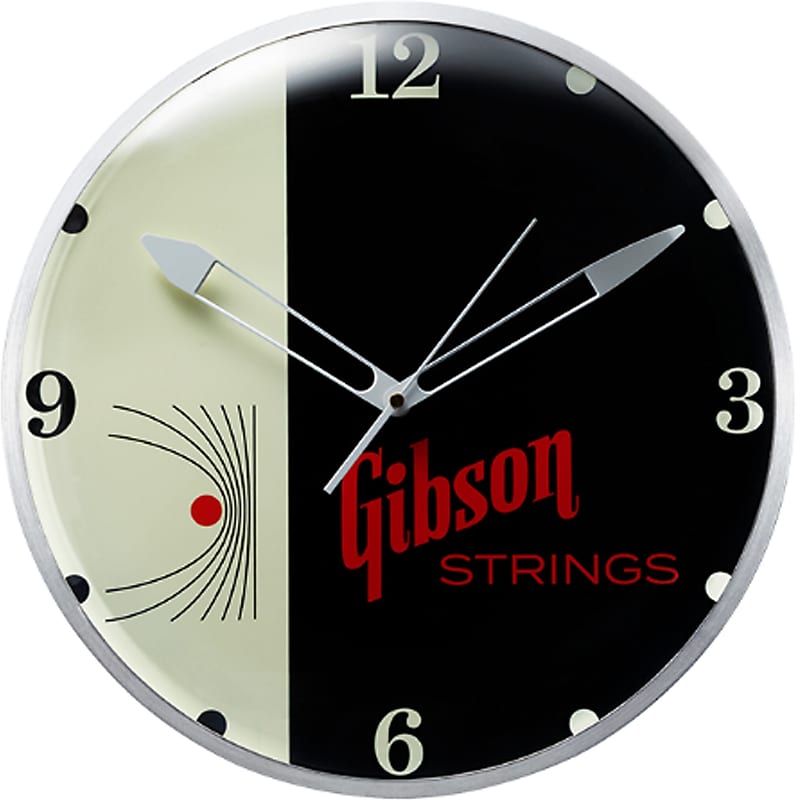 Gibson Vintage Lighted Wall Clock, Strings Reverb