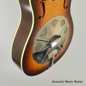 National Estralita Deluxe, Single Cone, Wood Body Resonator Guitar image 12