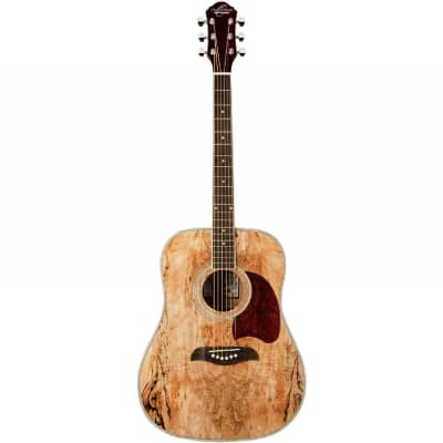 Oscar Schmidt OG2SM Spalted Maple Acoustic Guitar with Strap and Picks image 2
