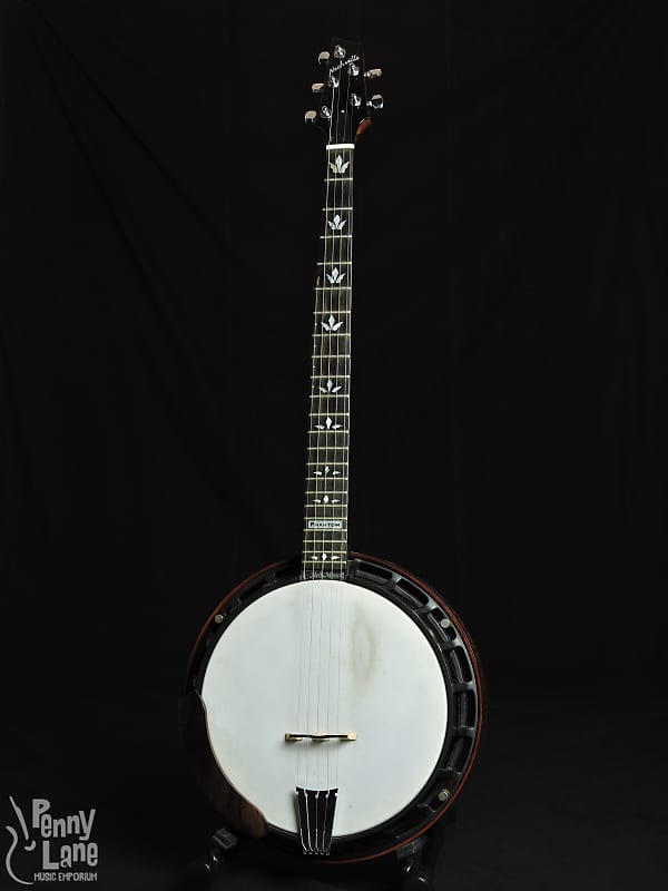 Nechville Diamond Blossom Maple Phantom 5 String Resonator Banjo with Case - 2012 image 1
