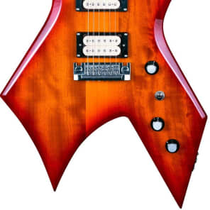 B.C. Rich Mk9 Warlock Electric Guitar Cherry Red Sunburst with Case image 1