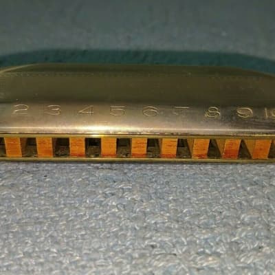 Vintage Hohner Blues Harp MS Harmonica Key of C With Case Germany Tested Working image 4
