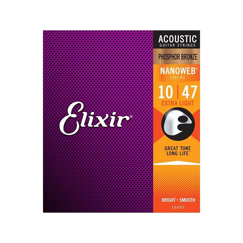 Cordiera Per Chitarra Acustica Elixir 16002 Nanoweb Extra Reverb