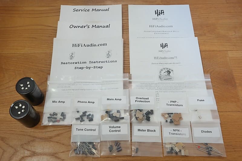 Rotel RA-1312 restoration kit filter capacitor repair rebuild fix  			