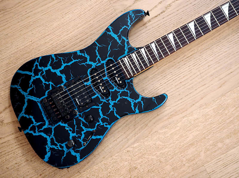 1980s Charvel by Jackson DK-065-SSH Custom Blue Crackle Japan