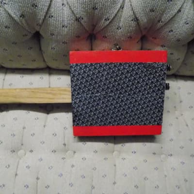 Black Cat Cigar Box Guitar - Home Made - Electric 4 String Black Cat 2020 - Black & Red image 6