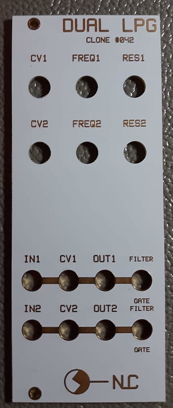 Nonlinearcircuits NLC Dual LPG * White & Gold Panel Only for Eurorack Module Mint image 1