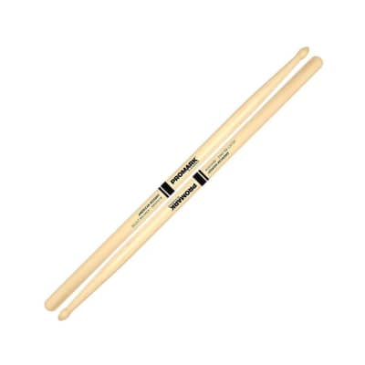 Promark Forward Balance Hickory Drumsticks - .595" - Teardrop Tip image 3