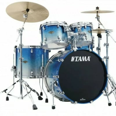 Tama Starclassic Walnut/Birch 4pc Drum Set Molten Blue Ice Fade image 1