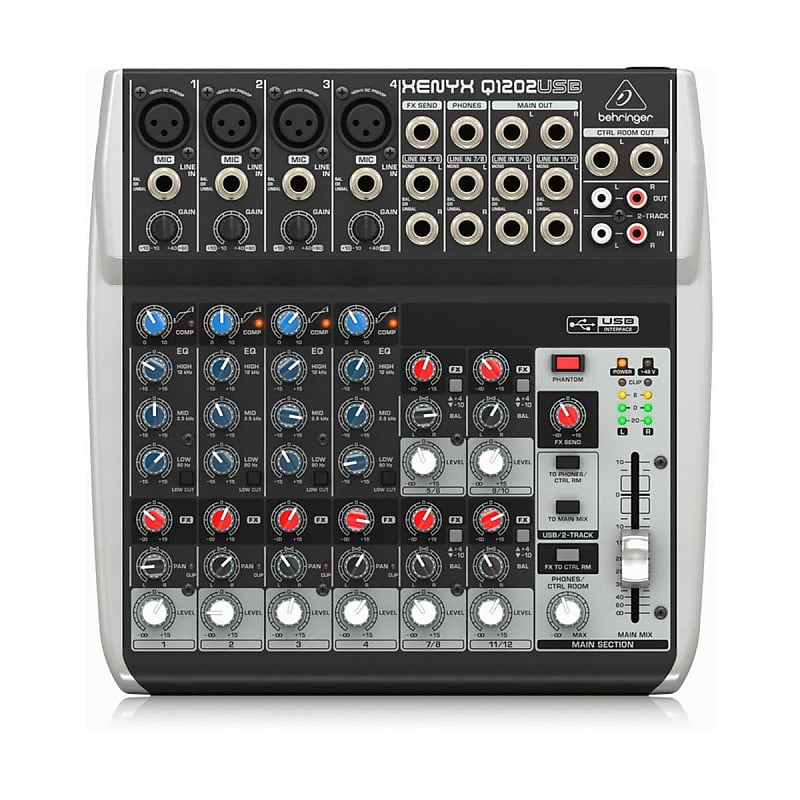 BEHRINGER XENYX Q1202USB MIXER Reverb